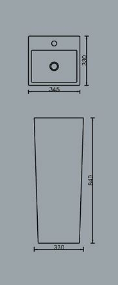 SL-4010 Раковина керамическая напольная LAB.Space  - Вид №1