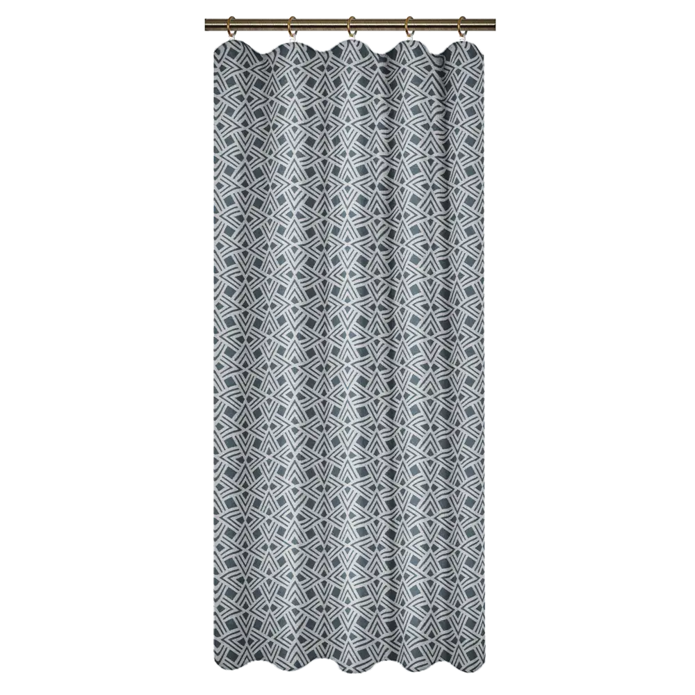 Штора на ленте для кухни «Геометрия» 145x180 см цвет серый LINEN WAY STLM-2073941