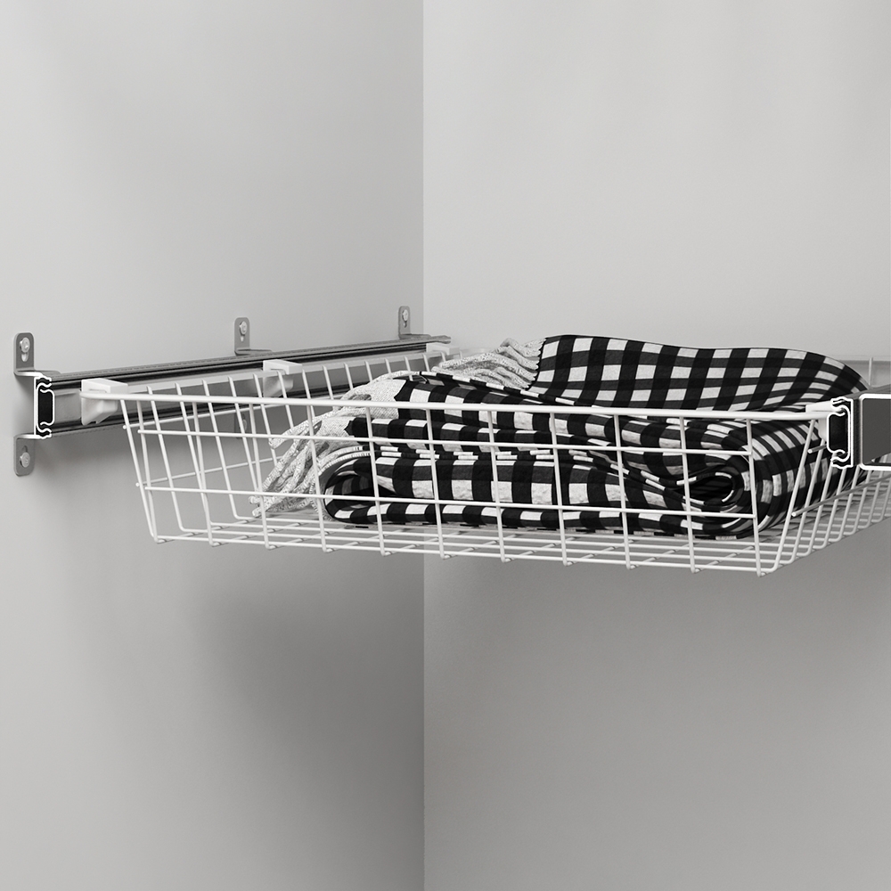 Проволочная корзина , 393х555х85 мм, белый LJPS0614 Public Steel Россия  - Вид №1