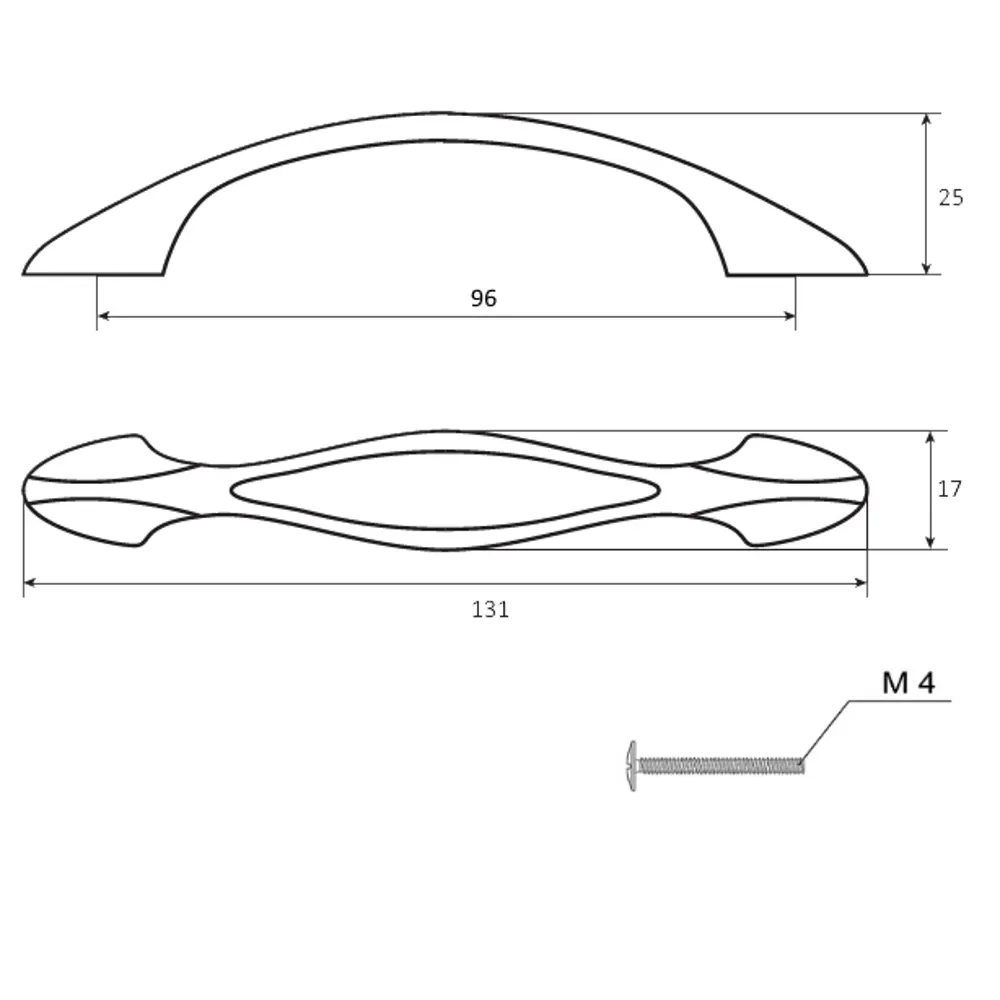 Мебельная ручка-скоба Edson 1900 матовый черный 96 мм 88110525 STLM-2147563  - Вид №3
