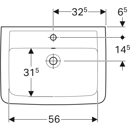 222265000 Раковина Geberit Renova Plan Geberit  - Вид №10