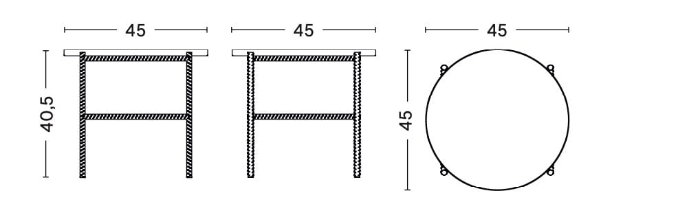 Мраморный круглый журнальный столик Hay арматура ARCH-00125761 - Вид №6