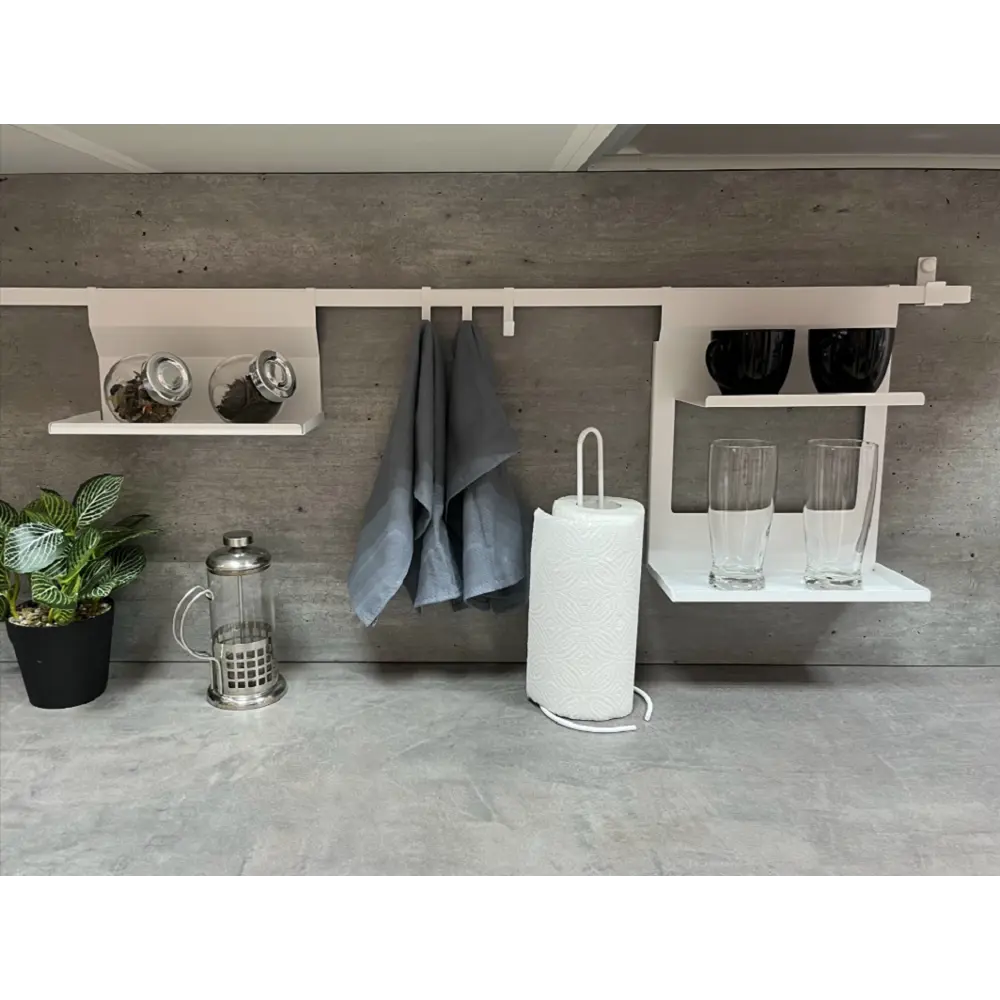 Комплект держателей рейлинга Delinia 20x35 мм сталь цвет белый STLM-2185546 - Вид №1