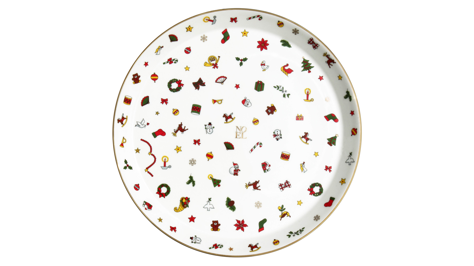 10668243 Taitu Блюдо для торта на ножке Taitu "Новый год" 27см Фарфор  - Вид №1
