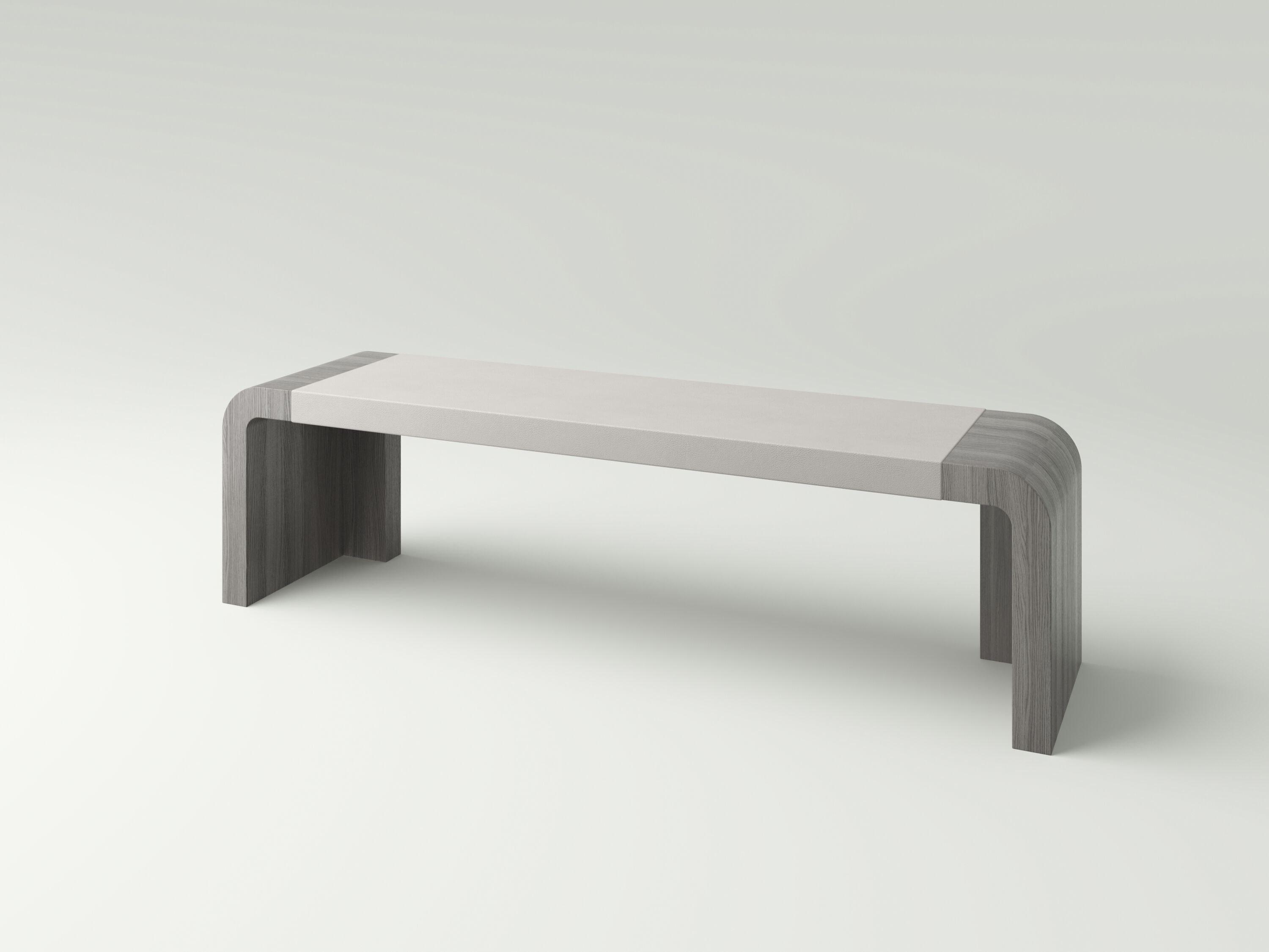 Скамейка из дуба и кожи NITZAN HOME DEVLIN ARCH-00089964 - Вид №1