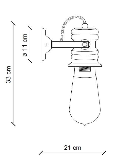 Керамический поворотный настенный прожектор FERROLUCE ARCH-00125874 - Вид №2