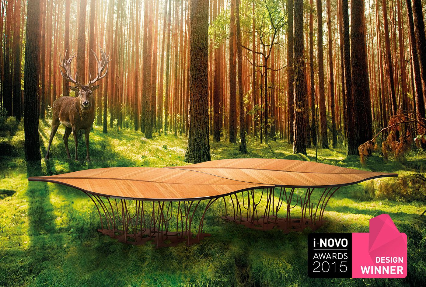 Деревянный стол для гостиной Vgnewtrend лист Феникса ARCH-00133963 - Вид №2