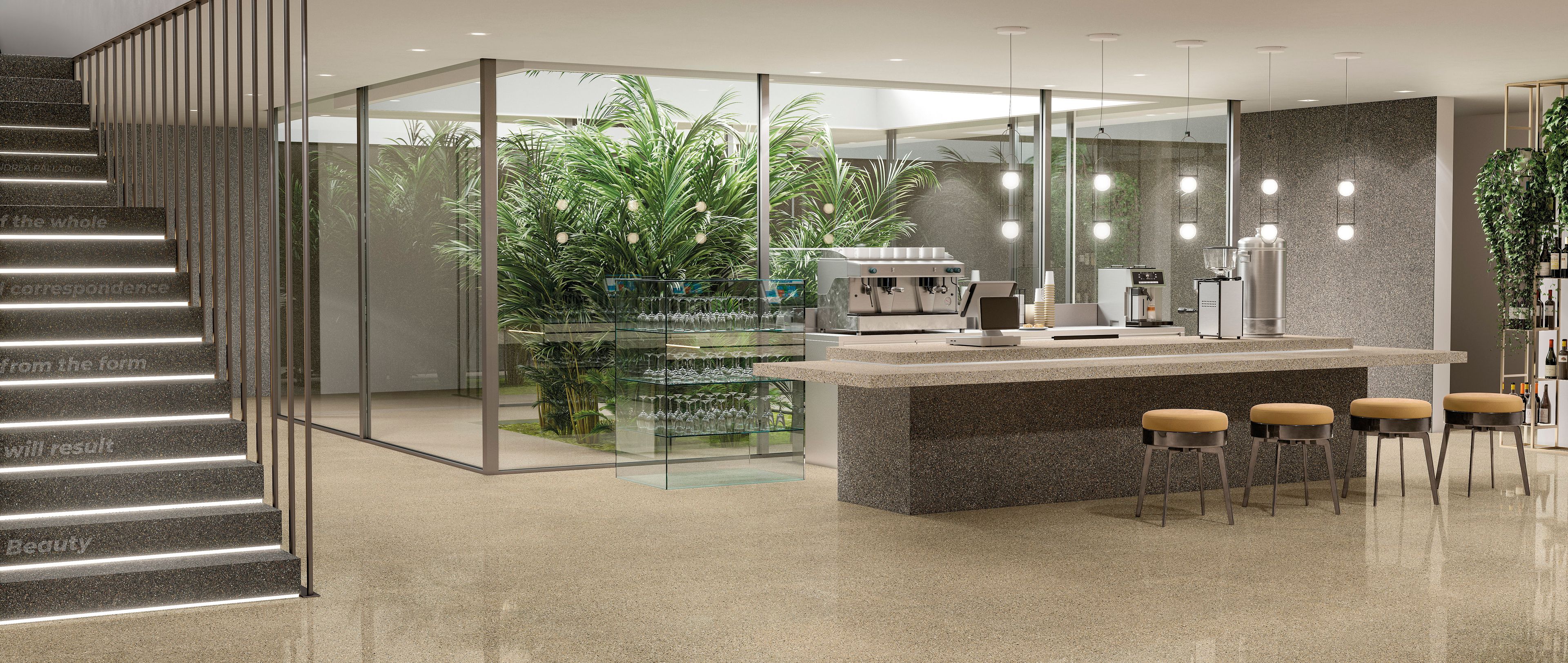 Пол / облицовка керамогранита с эффектом гранита для внутреннего и наружного применения FMG Palladio ARCH-00146564 - Вид №1