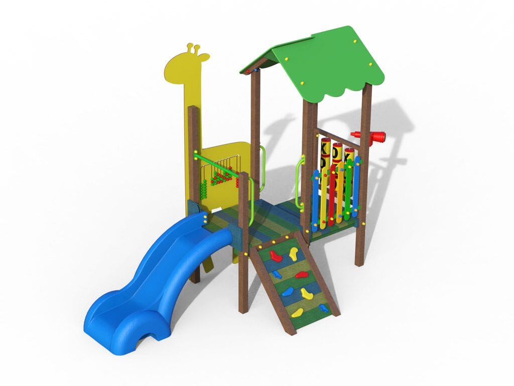 Рециркулированная пластиковая игровая структура EUROCOMITALIA COMBI GIRAFFE ARCH-00117483 - Вид №1