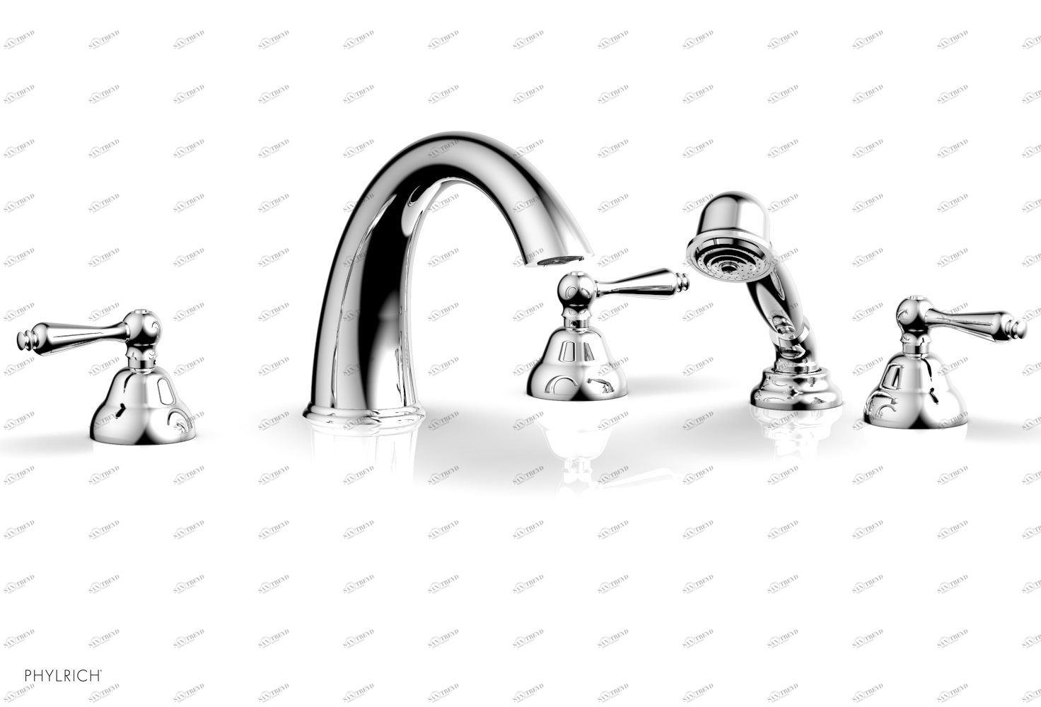 Смеситель для ванны REVERE & SAVANNAH Phylrich  D2200T1-026 Хромированный 