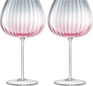 10656200 LSA International Набор круглых бокалов LSA International, "Dusk", 650мл, розово-серый, 2шт. Стекло