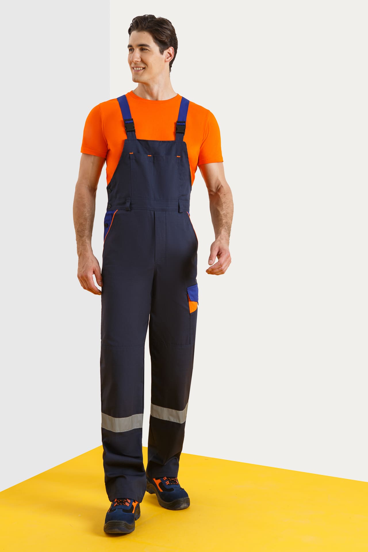69400 Костюм "Энерджи" темно-синий-оранжевый  Летняя спецодежда  размер 52-54/182-188  - Вид №10