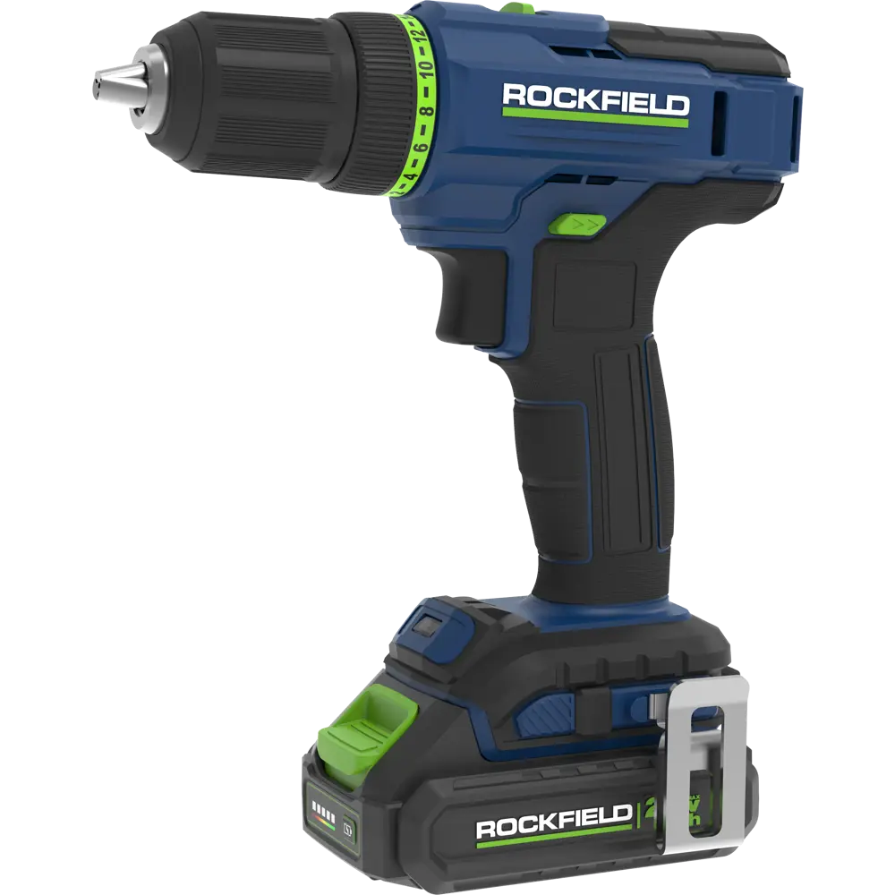 Аккумуляторная дрель-шуруповерт Rockfield RF2002K с двумя батареями 89366405 STLM-1483826