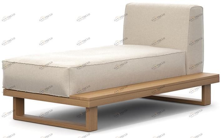 Atmosphera Садовая кушетка из тика и ткани 9.zero 9.0.chl.cd