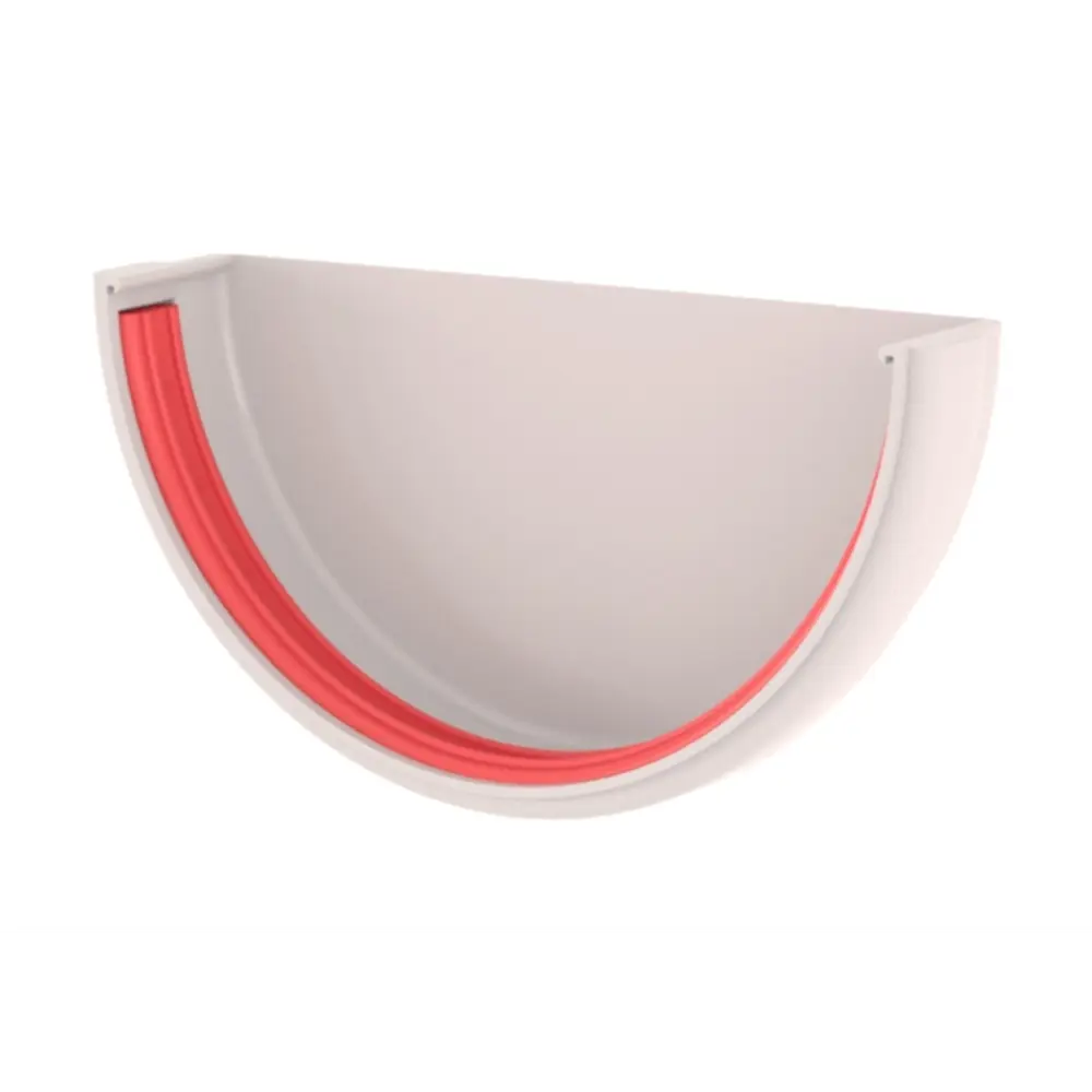 Заглушка желоба пластиковая Grand Line 133.3 мм цвет белый STLM-2128639