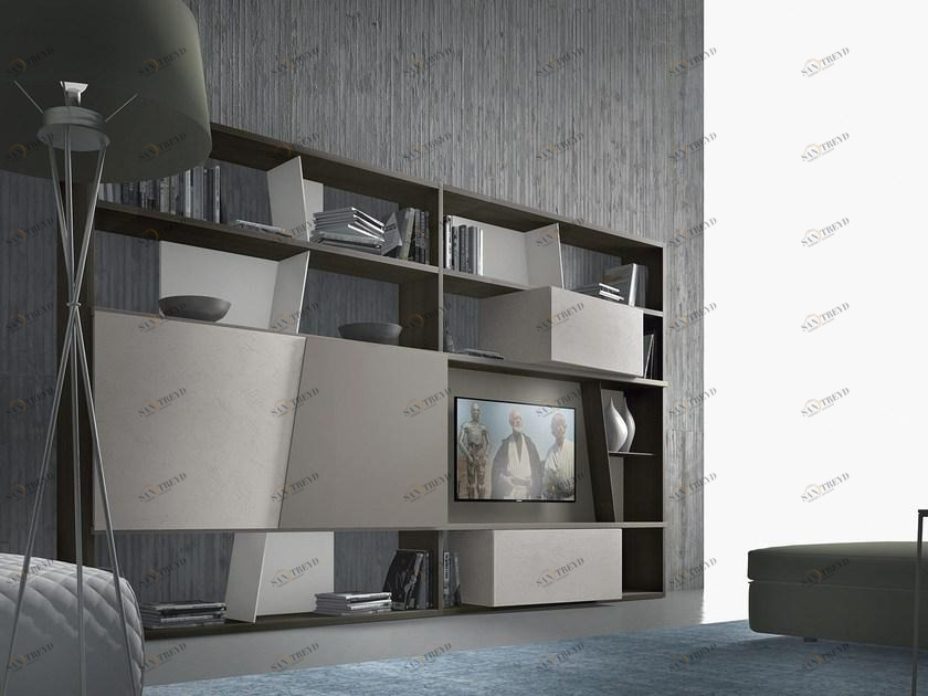 Presotto Модульная лакированная стенка для хранения из дерева Crossart sun-id-1355293