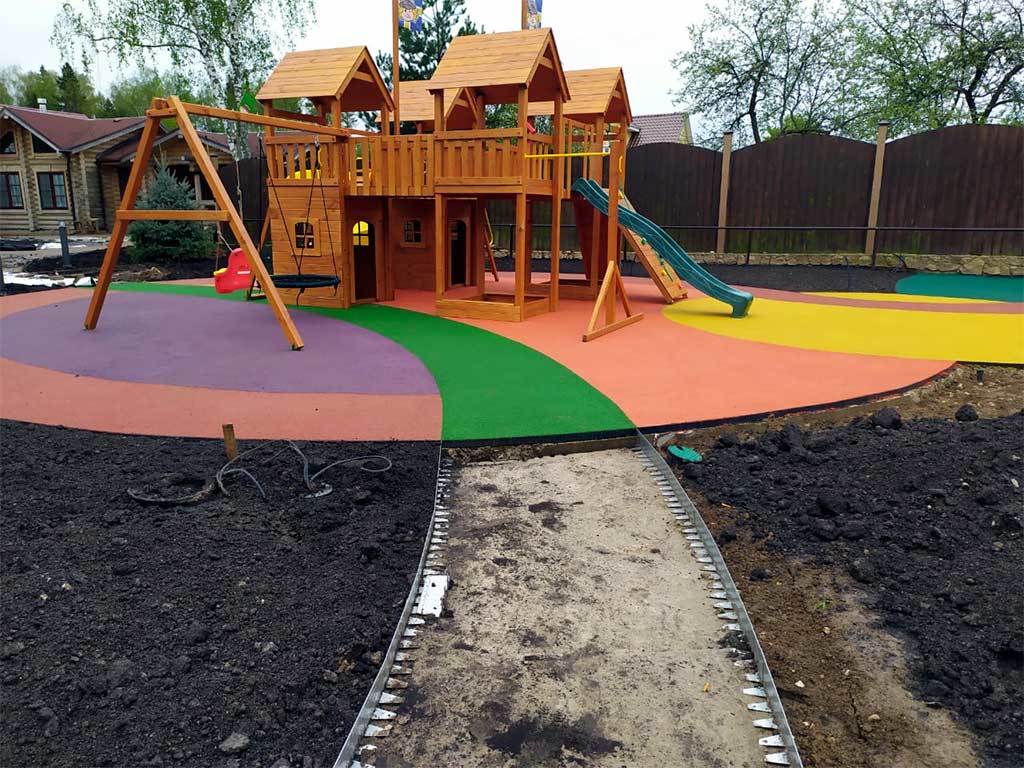 Металлический бордюр 1200*70*45*1,5 компл. ГеоПластБорд GPBST-09 - Вид №3