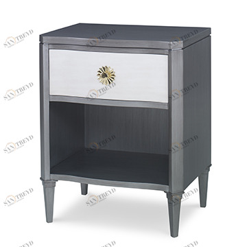 Тумбочка 17584-830-002 Halley Nightstand - Grey / Linen Ambella 