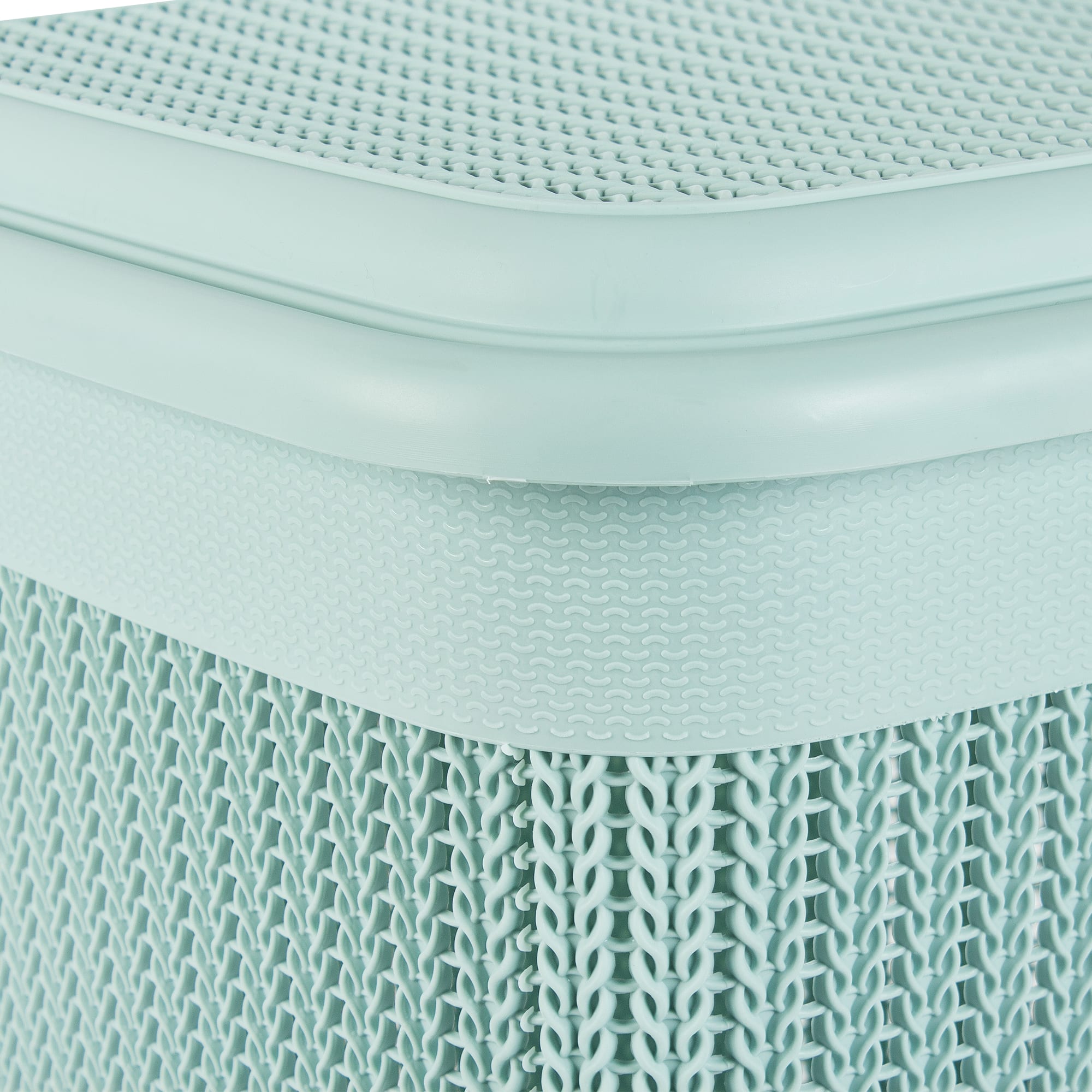 82291332 Корзина для белья 40 л цвет морской волны ВЯЗАНИЕ Santreyd  - Вид №4