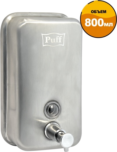 1402.096 Дозатор для жидкого мыла из нерж стали матовый антивандальный 8608m PUFF  - Вид №9