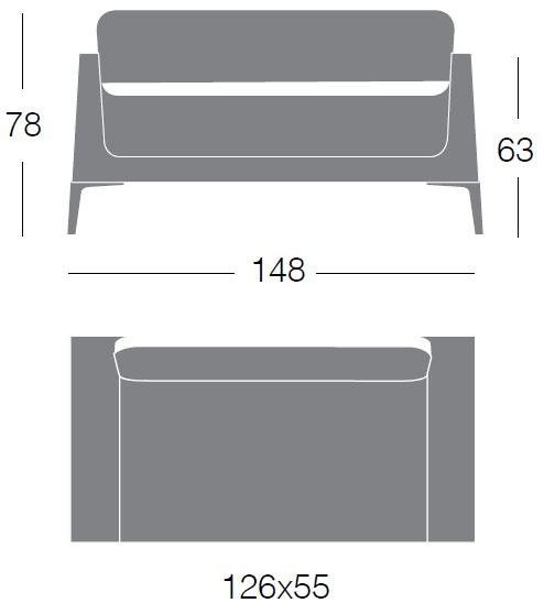 Segis 2-местный тканевый диван Alphabet I801 - Вид №3