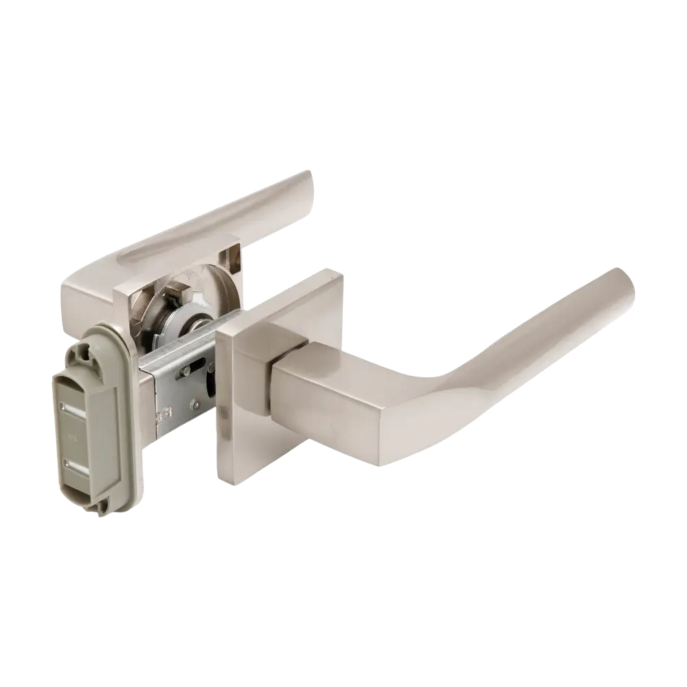 Дверная ручка на розетке Edson 26-Q2 без запирания цвет никель STLM-2020149