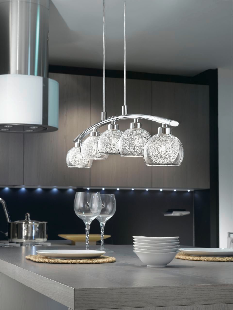 Подвесная люстра Eglo Oviedo 93054 хром EGLO OVIEDO 058055 Хром  - Вид №1