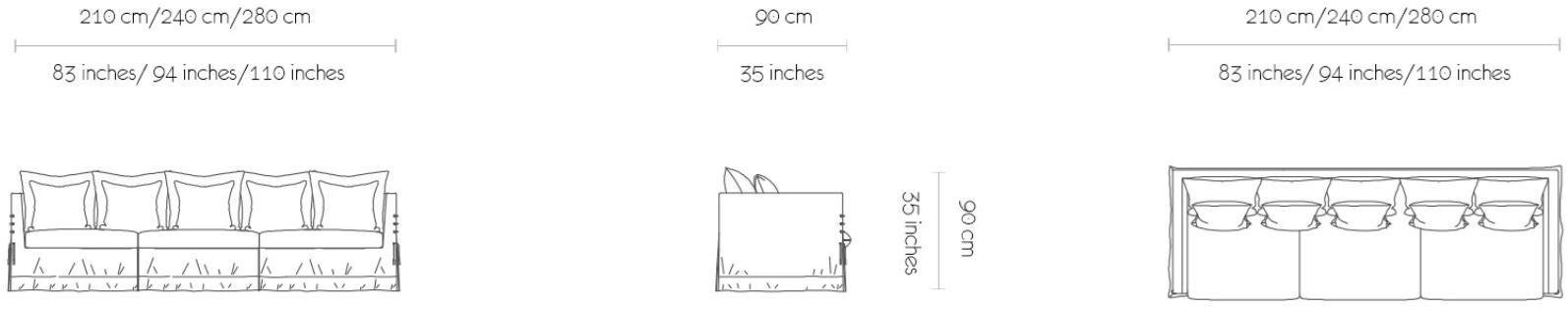MORADA Диван из нубука Beachcomber Beachco sos - Вид №5