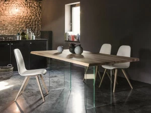 Dall'Agnese Прямоугольный стол из дерева и стекла