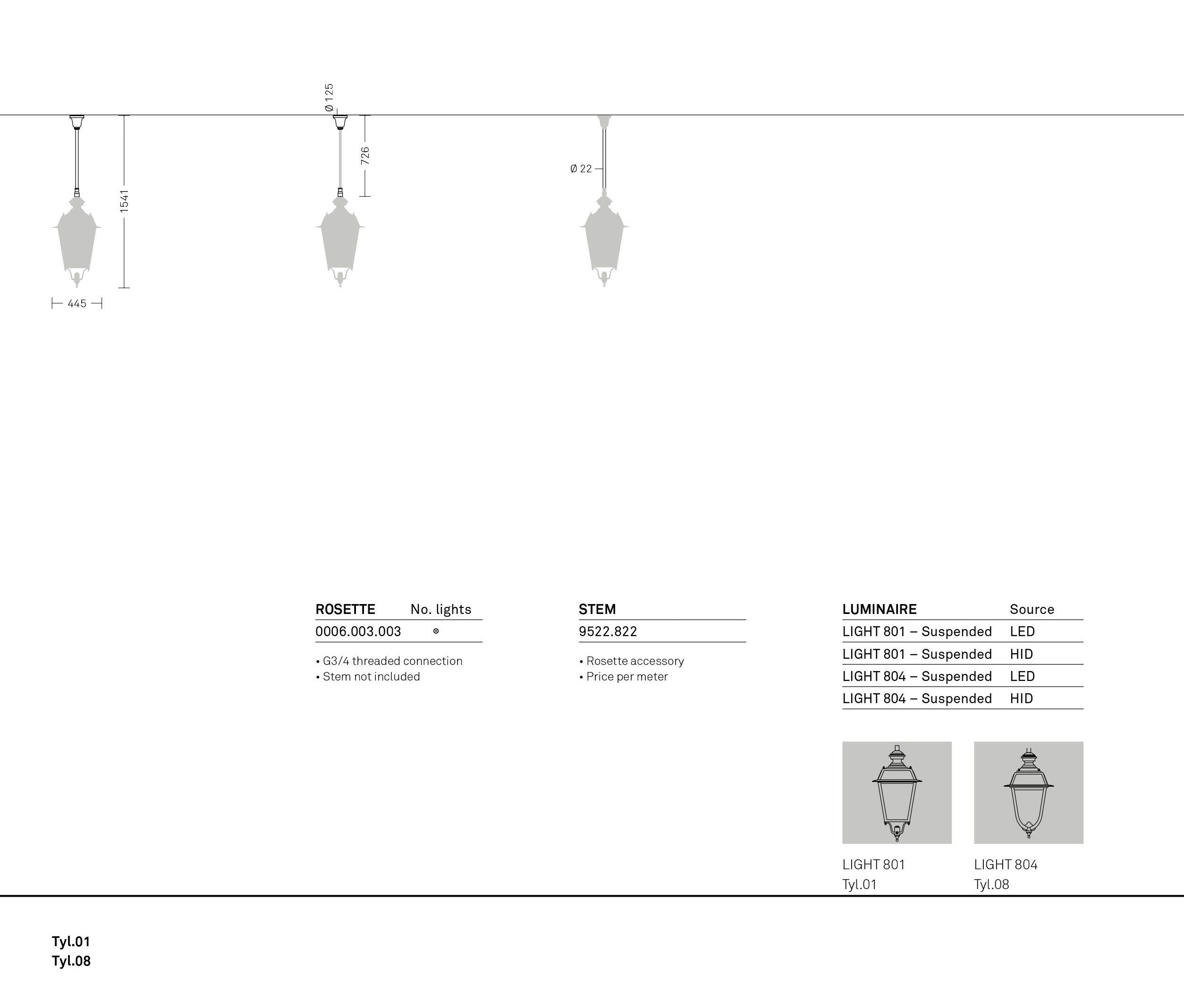 Открытый галогенный подвесной светильник Neri Tyl ARCH-00150309 - Вид №9