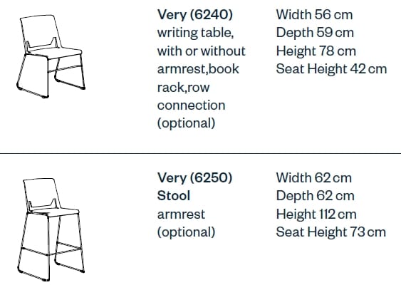Пластиковый штабелируемый стул для конференций Haworth Very ARCH-00104015 - Вид №6