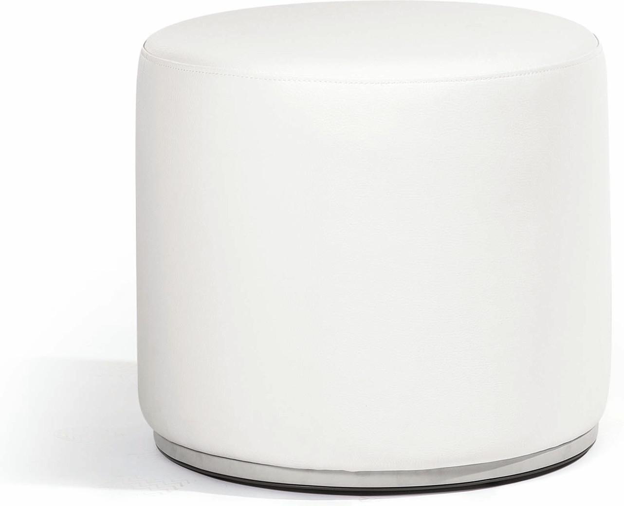 MNST1305 Подставка для ног Moon Island 52 морская кожа белого цвета Manutti Poufs 