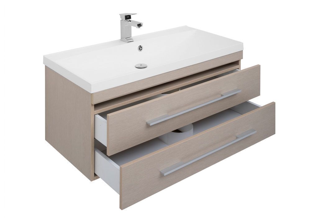 Мебель для ванной Aquanet Нота NEW 100 светлый дуб (камерино) 00230305 - Вид №3