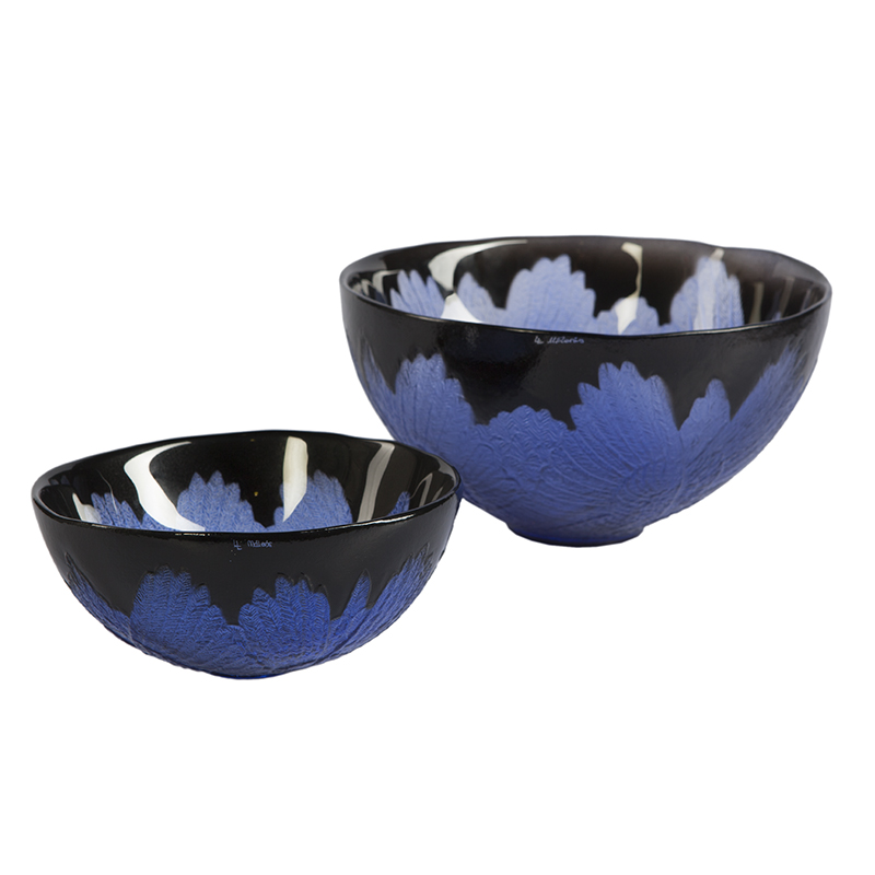 5653 Набор две хрустальные чаши «Райские крылья», 240 мм. и 175 мм. Maleras 