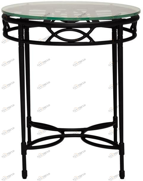 JANUS et Cie Круглый сервировочный стол из нержавеющей стали и стекла Amalfi sun-id-1430747