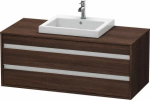 KT675605353 Тумбочка подвесная Ketho #KT6756 1200 x 550 мм Каштан темный, декор