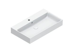 Прямоугольная подвесная раковина с переливом