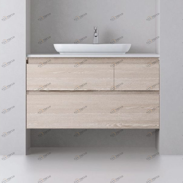 Avila Dos Тумба 120 (3 разных ящика) с раковиной NOVA Color R6 Advance Trendy 270423601204420120295