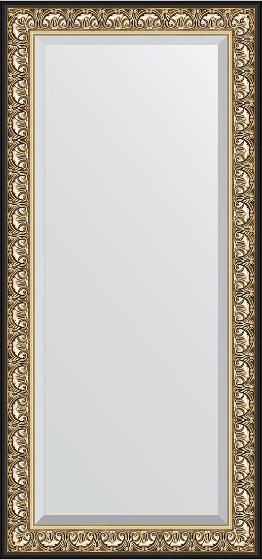 BY 1311 Зеркало с фацетом в багетной раме - барокко золото 106 mm EVOFORM Exclusive