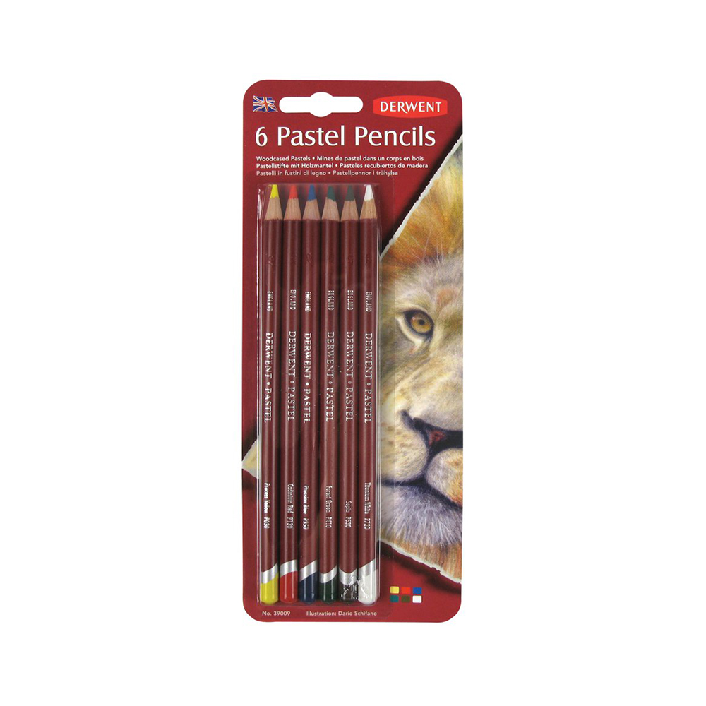 39009 Набор пастельных карандашей PASTEL 6 цв. Derwent 