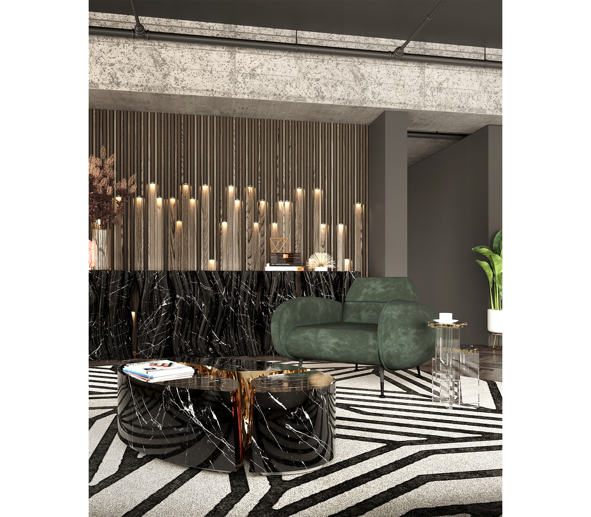 0-241 Монохромный буфет из искусственного мрамора Boca Do Lobo  - Вид №11