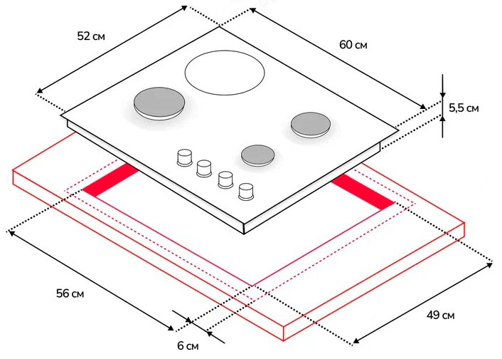 9946538 Комбинированная варочная поверхность Simfer H60V31O522 STDN-0093374 - Вид №7