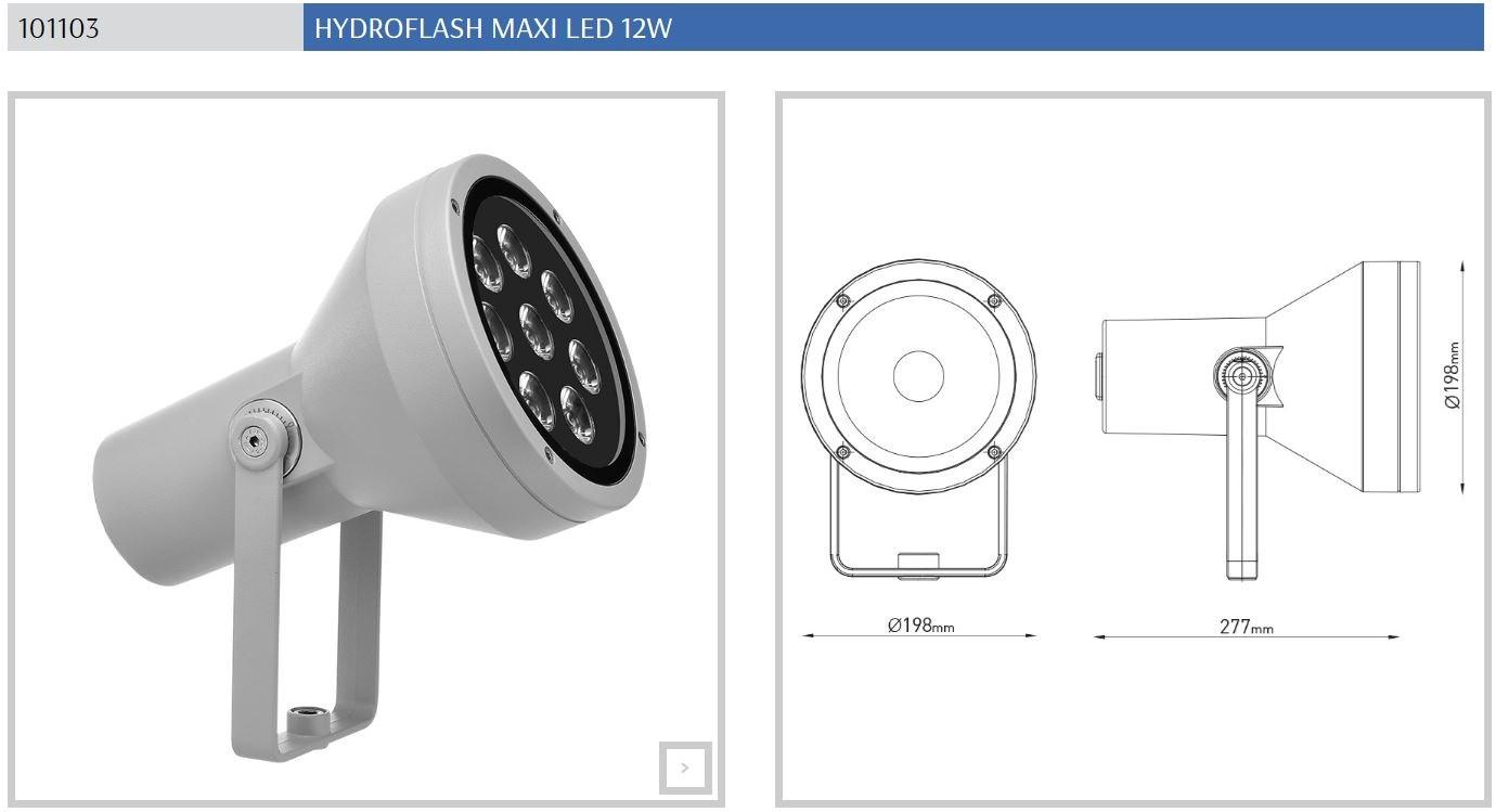PUK Регулируемый светодиодный проектор для улицы из литого под давлением алюминия Hydroflash sun-id-1437644 - Вид №10