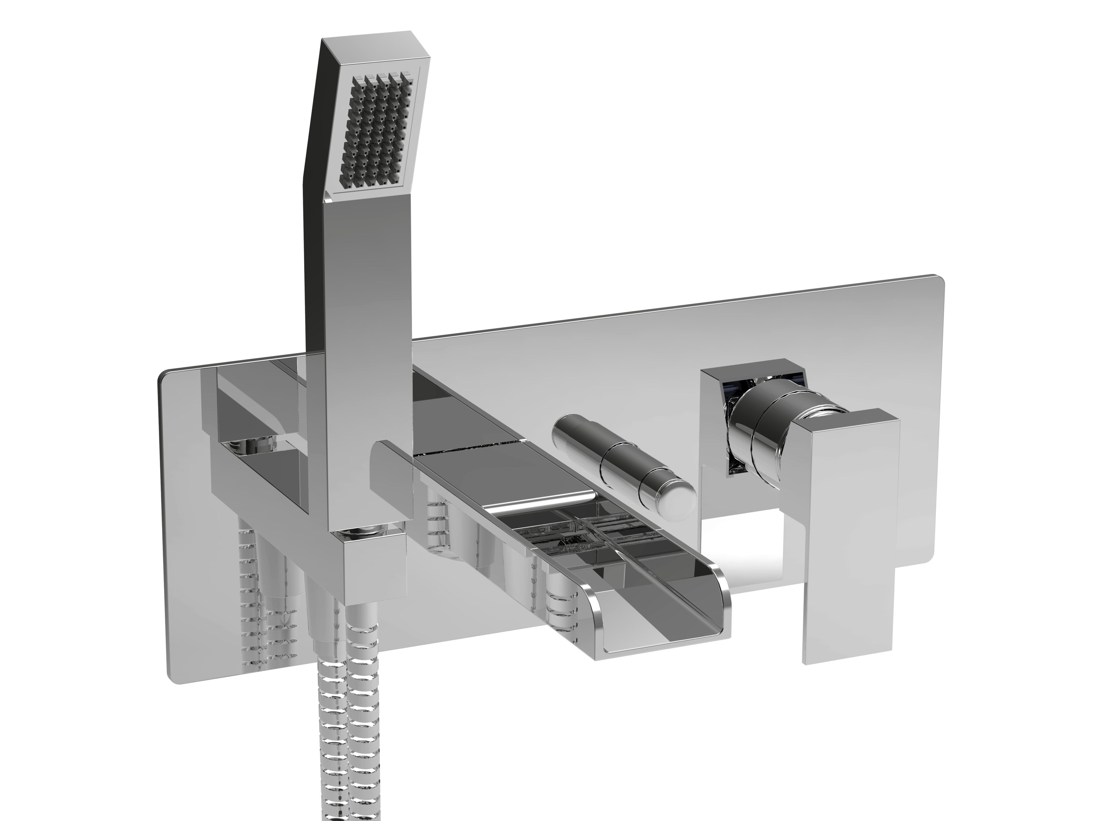 Однорычажный настенный смеситель для ванны с переключателем BARIL Lib B95 ARCH-00128623 - Вид №1