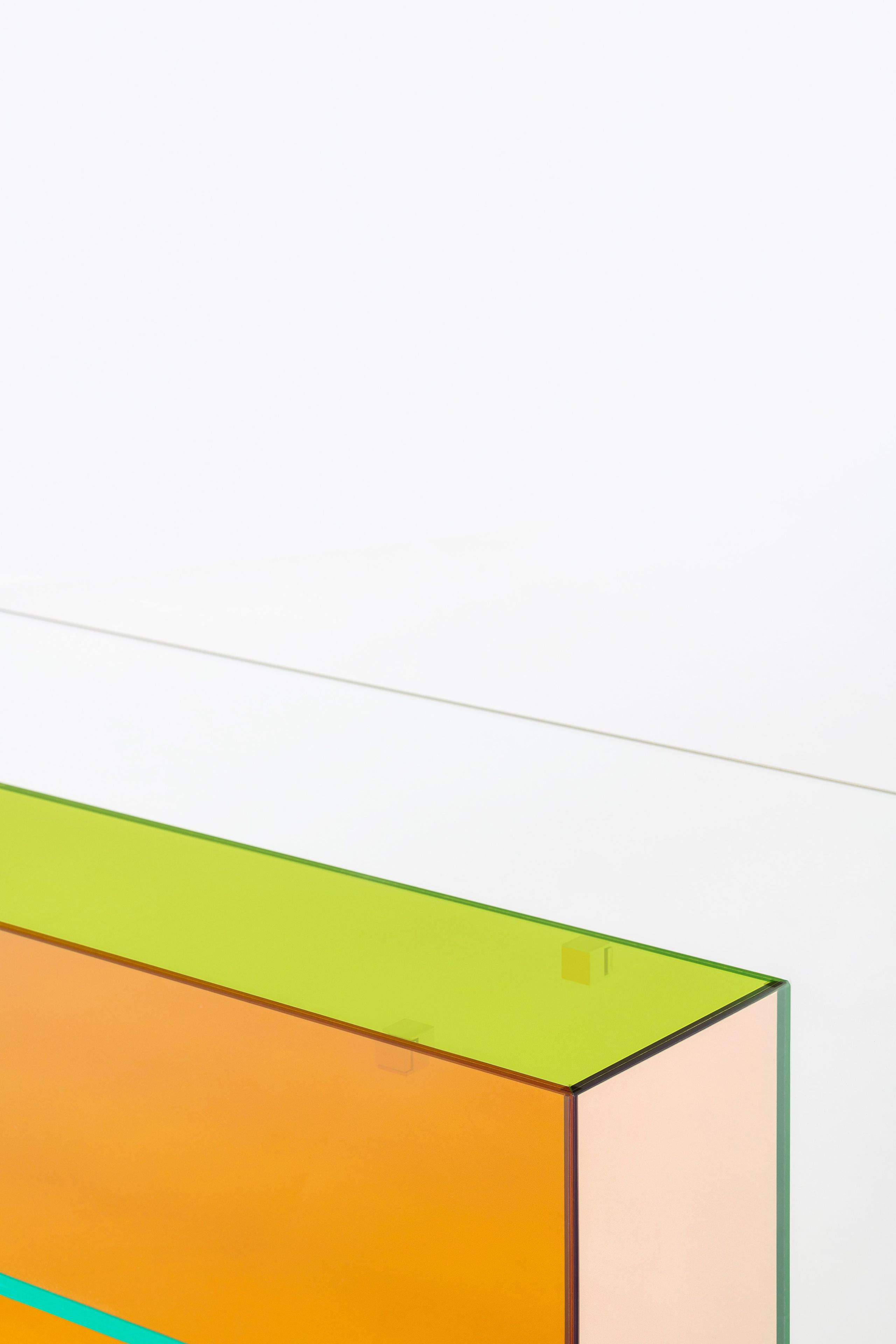 Прямоугольный стол из нержавеющей стали и хрусталя Glas Italia Дональд ARCH-00057662 - Вид №3