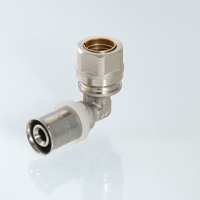 VTm.253.I.001615 Пресс-фитинг –  угольник с переходом на обжимное соединение Valtec 16 x 15 мм  - Вид №3