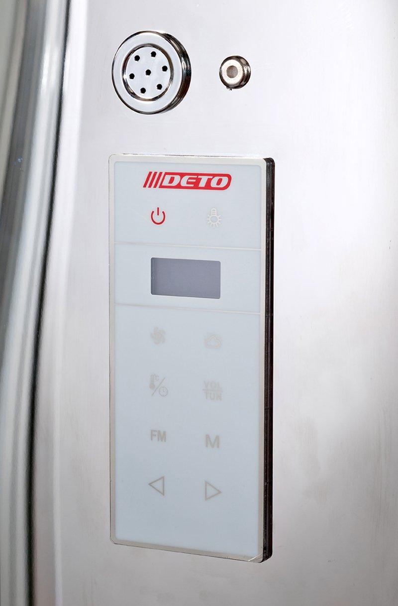 B09S+ эл. BLACK Душевая кабина DETO Серия B Z122 ESPOO с паром - Вид №6