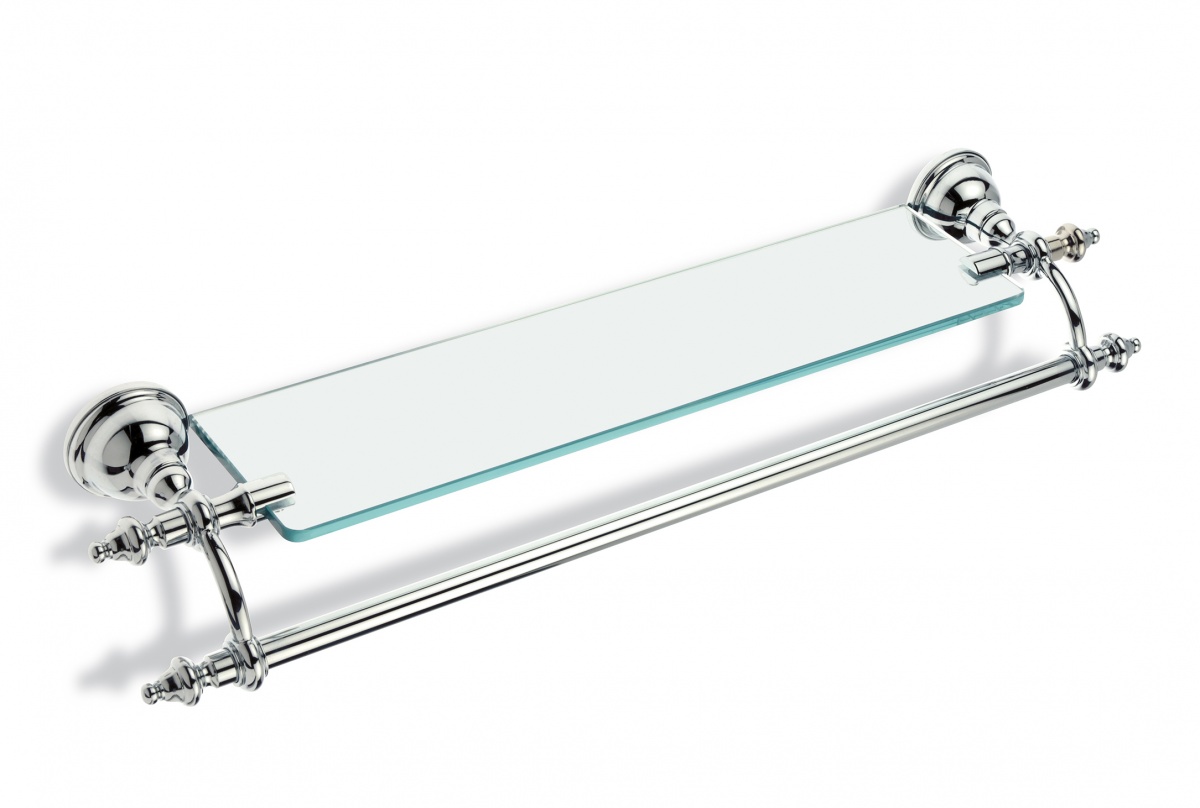 EL33(16) Stil Haus Elite, стеклянная полка + полотенцедержатель, цвет золото