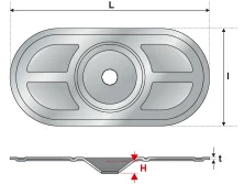 Дюбель UBL 02 82 409 UBL Tecfi 82 х 40 х 1 х 3,9  9