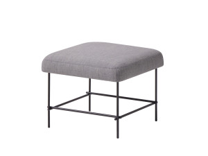 Квадратный мягкий пуф из ткани и металла